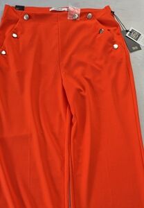 Vibrant Orange Wide-Leg Pants